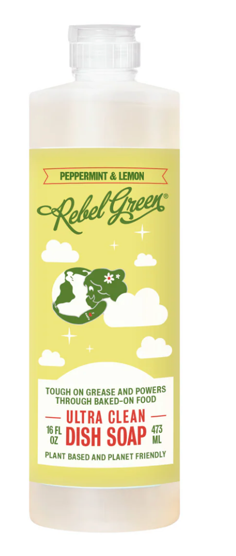 Super Deluxe Dish Soap, Peppermint & Lemon, 16oz