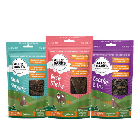 All Barks - Natural Snacks Trio for the fur babies - 3 Packs - 70% off