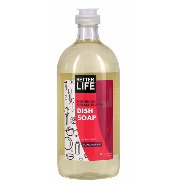 Better Life, Naturally Grease-Kicking DISH SOAP, Pomegranate, 22 fl oz（651 ml）