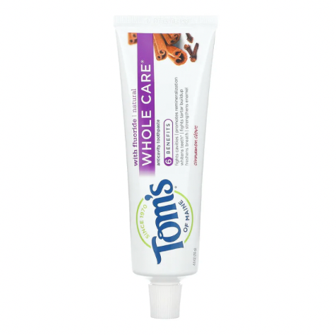 Whole Care, Natural Anticavity Toothpaste with Fluoride, Cinnamon Clove