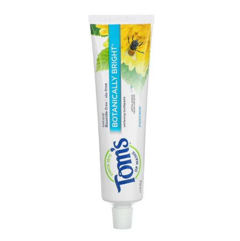Natural Botanically Bright Whitening Toothpaste, Fluoride-Free, Peppermint
