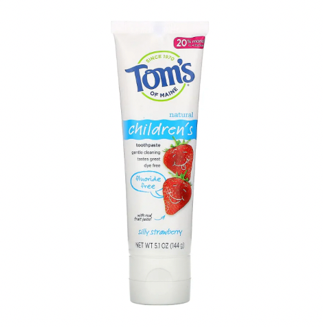 Natural Children's Toothpaste, Fluoride-Free, Silly Strawberry