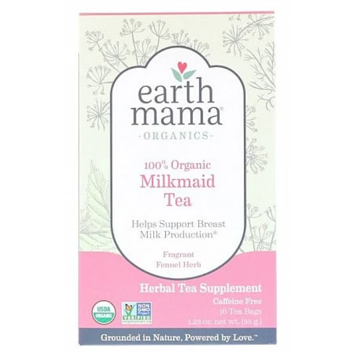 Organics, 100% Organic Milkmaid Tea, Fragrant Fennel Herb, Caffeine Free, 16 Tea Bags 130522