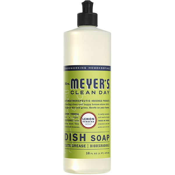 Mrs. Meyers Clean Day, Lemon Verbena Dish Soap, 16 fl oz (473 ml)